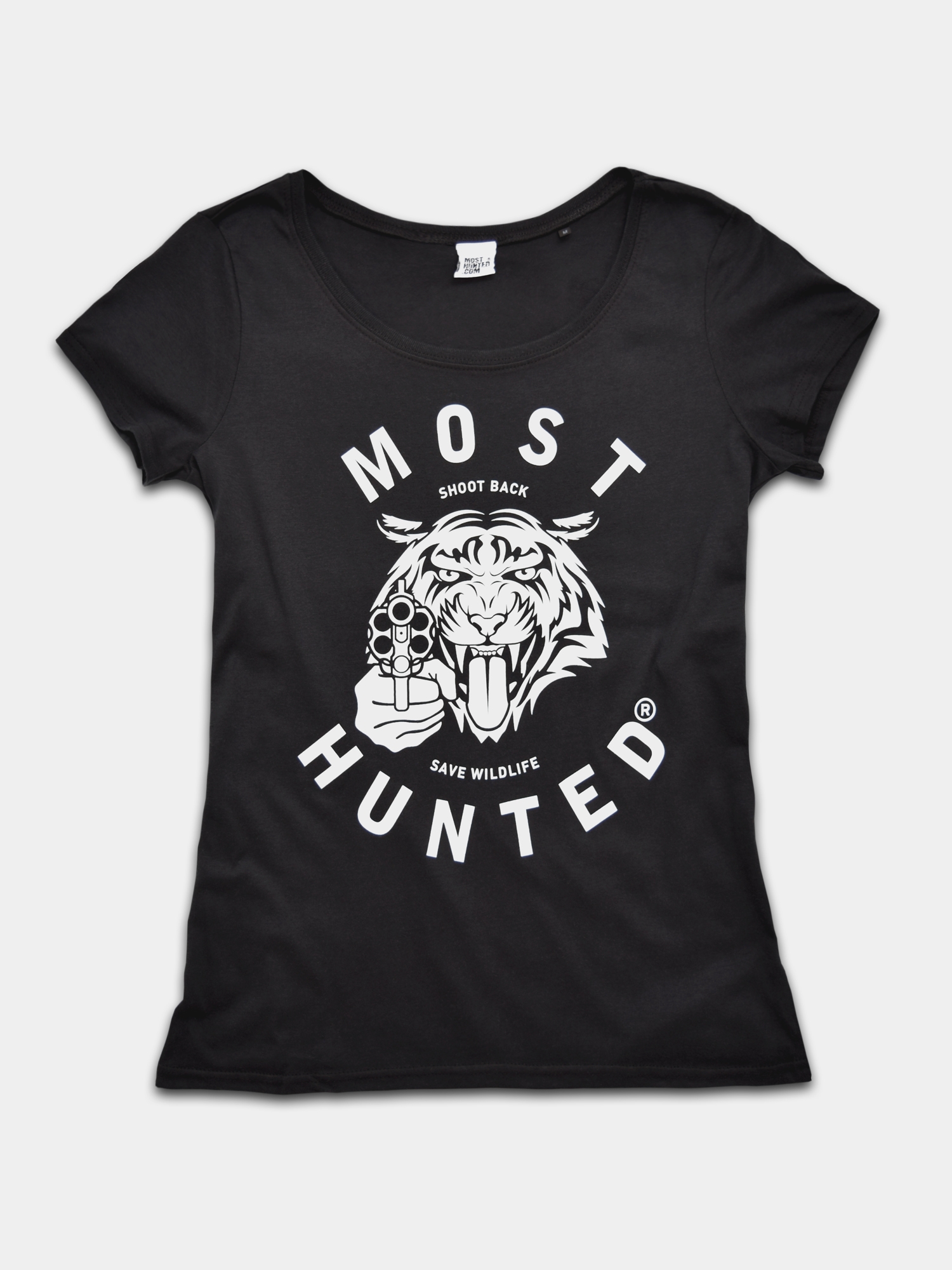 Zwart Tijger T Shirt Dames Most Hunted