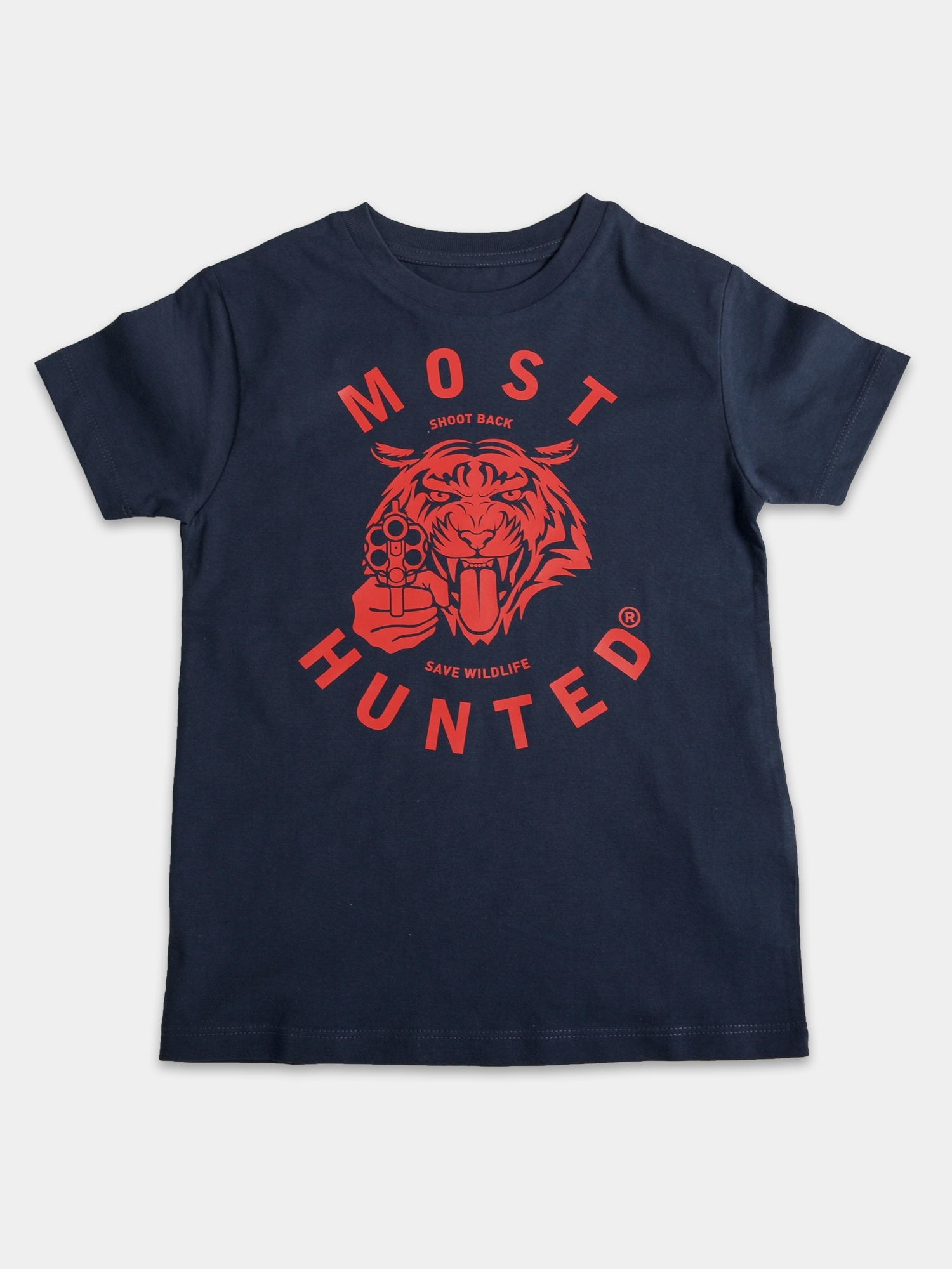 Tiger T-shirt Navy-Red Boys – MOST HUNTED