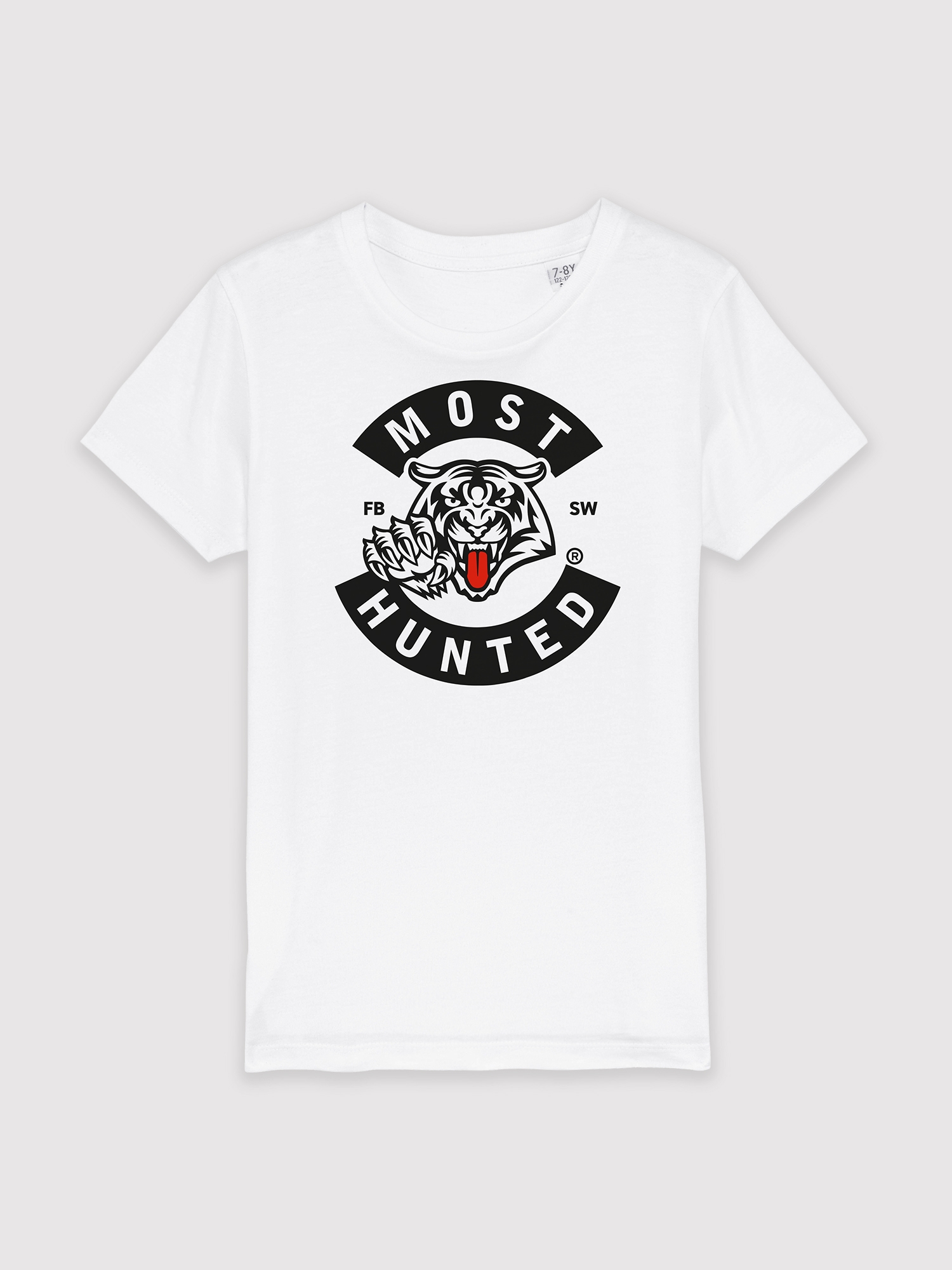 Kids Tiger Tongue T-shirt White-Black – MOST HUNTED