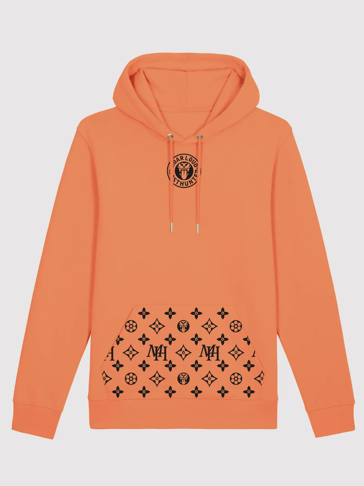 dessin hoodie helder oranje zwart