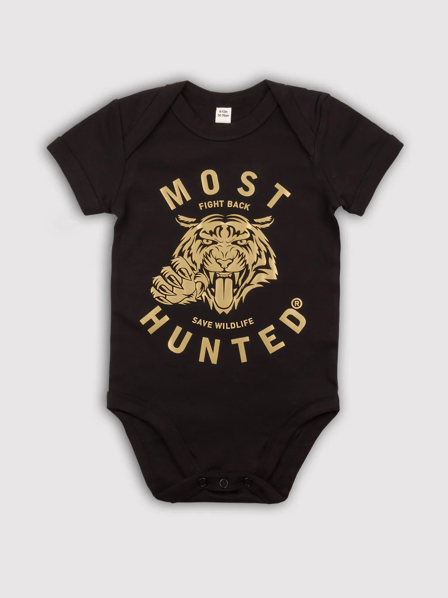 baby romper zwart goud