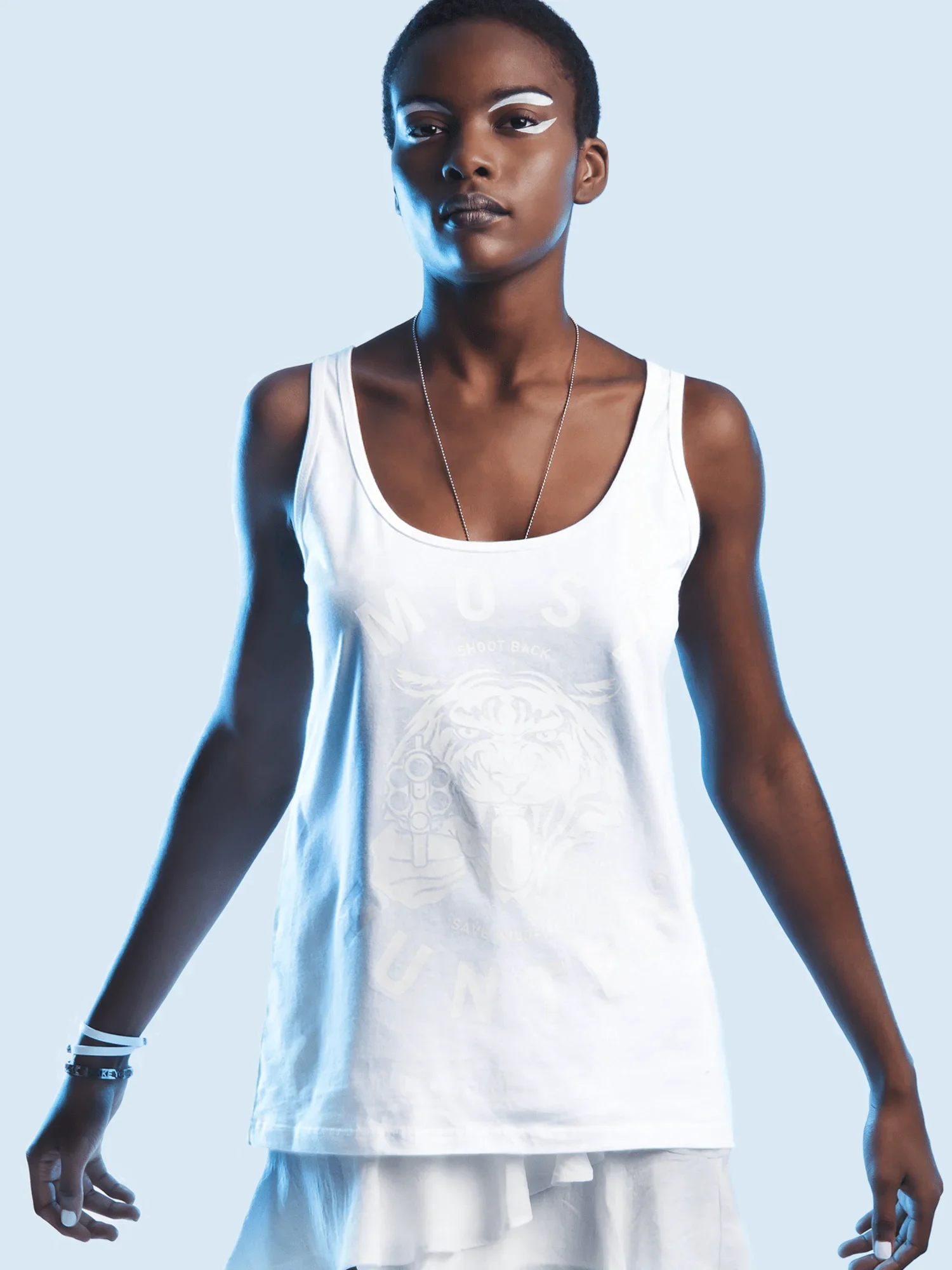dames tijger glow tank top