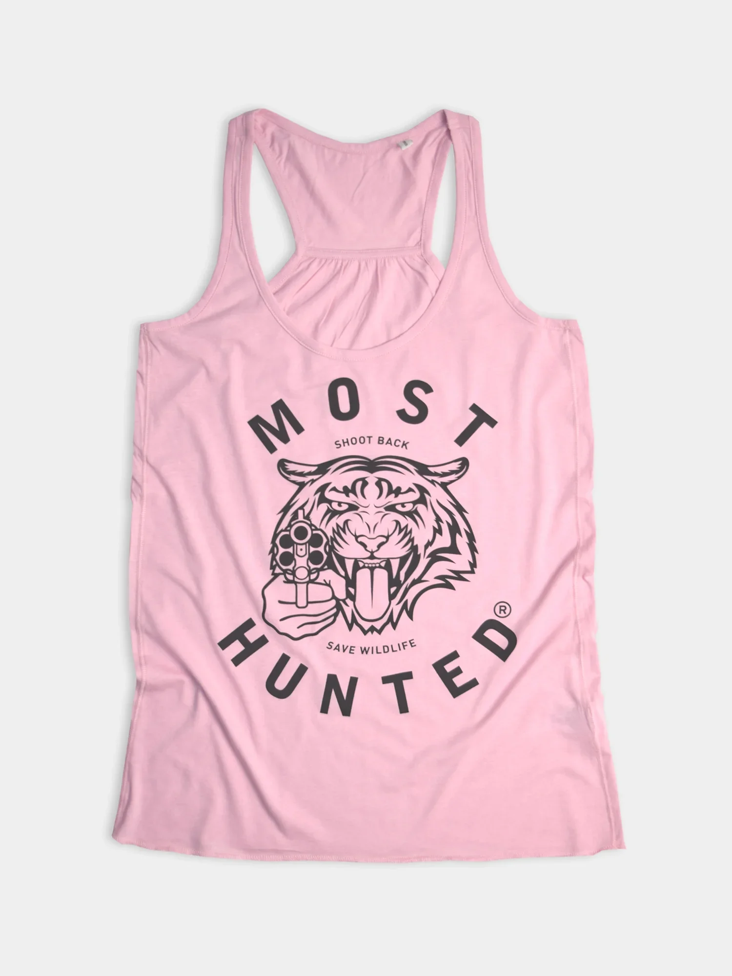 dames tijger tanktop roze