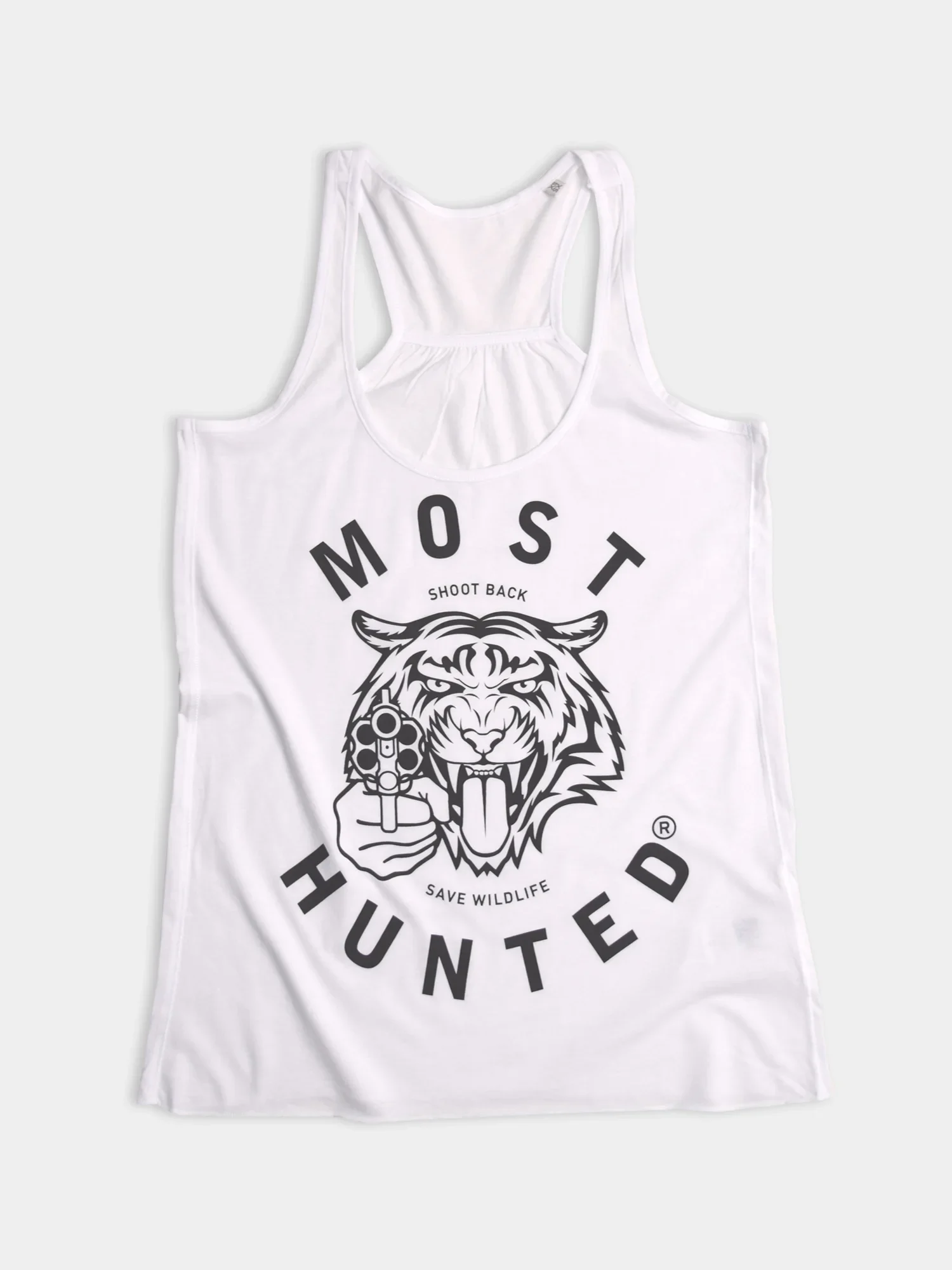 dames tijger tanktop wit