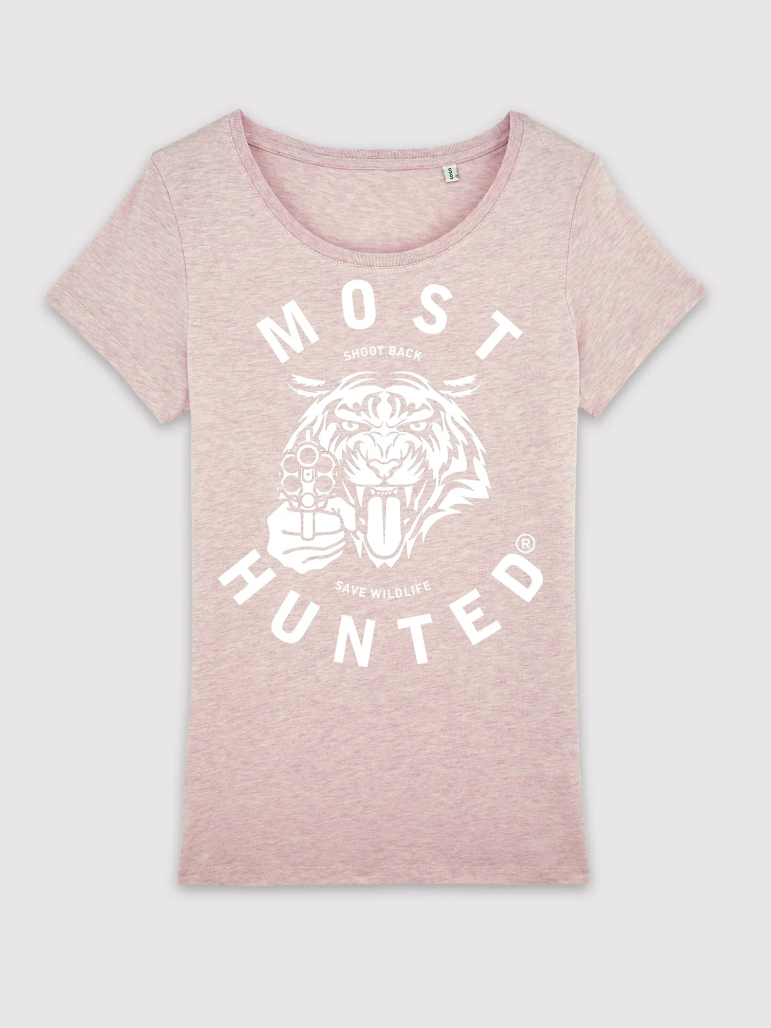 dames tijger t-shirt roze