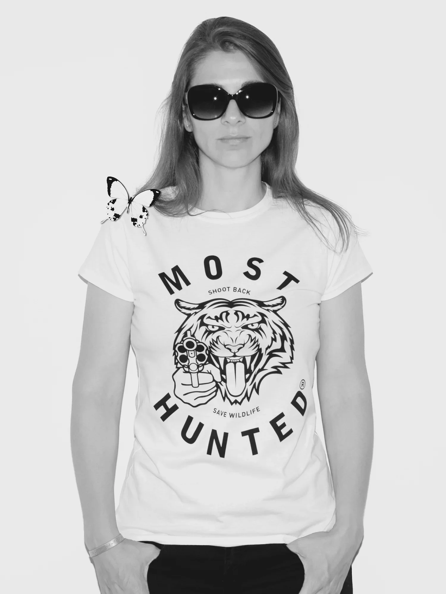 dames tijger t-shirt wit