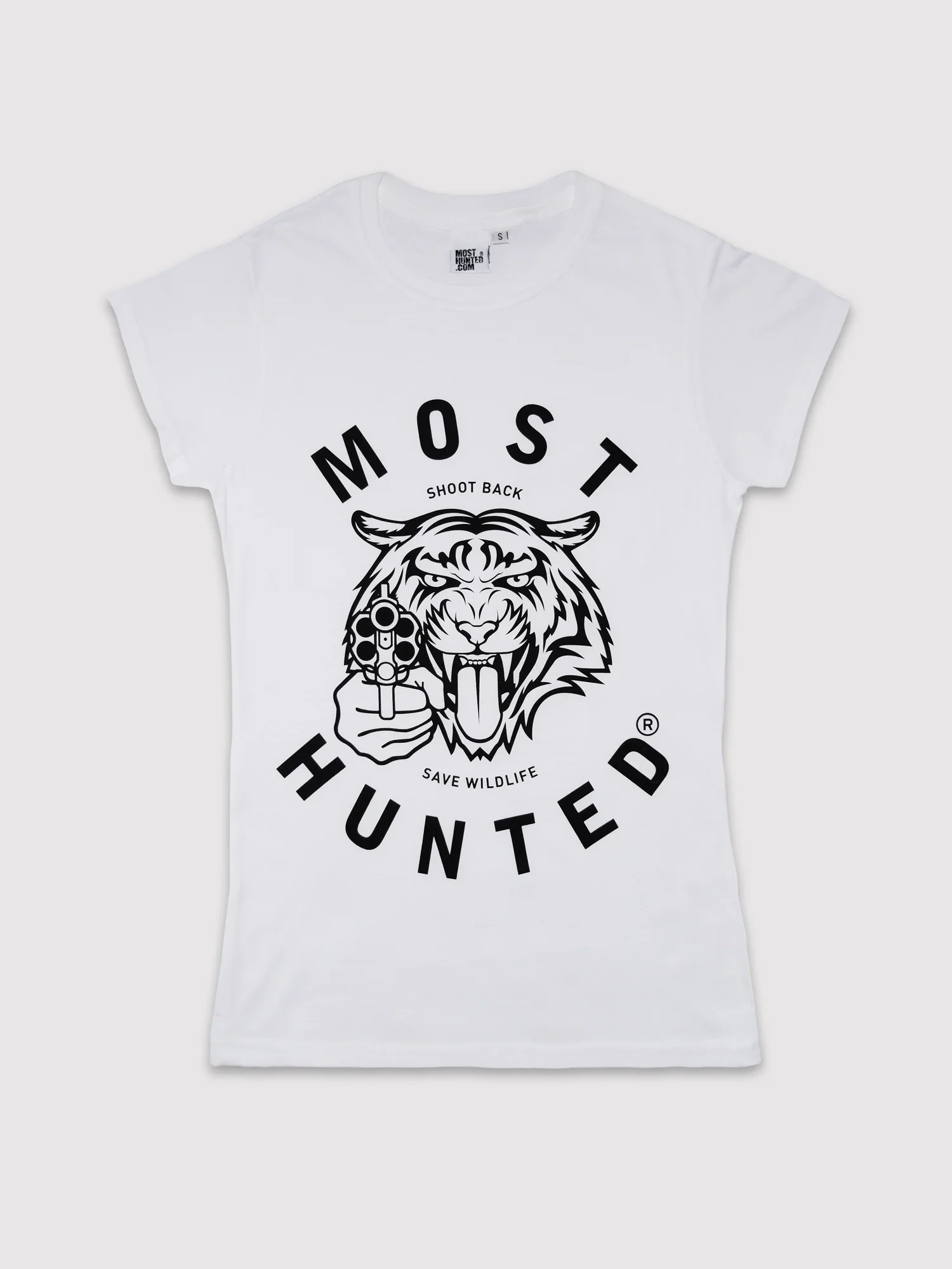 dames tijger t-shirt wit