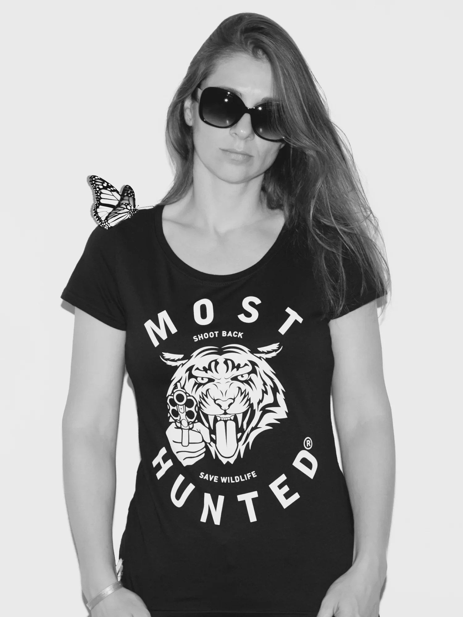 dames tijger t-shirt wit