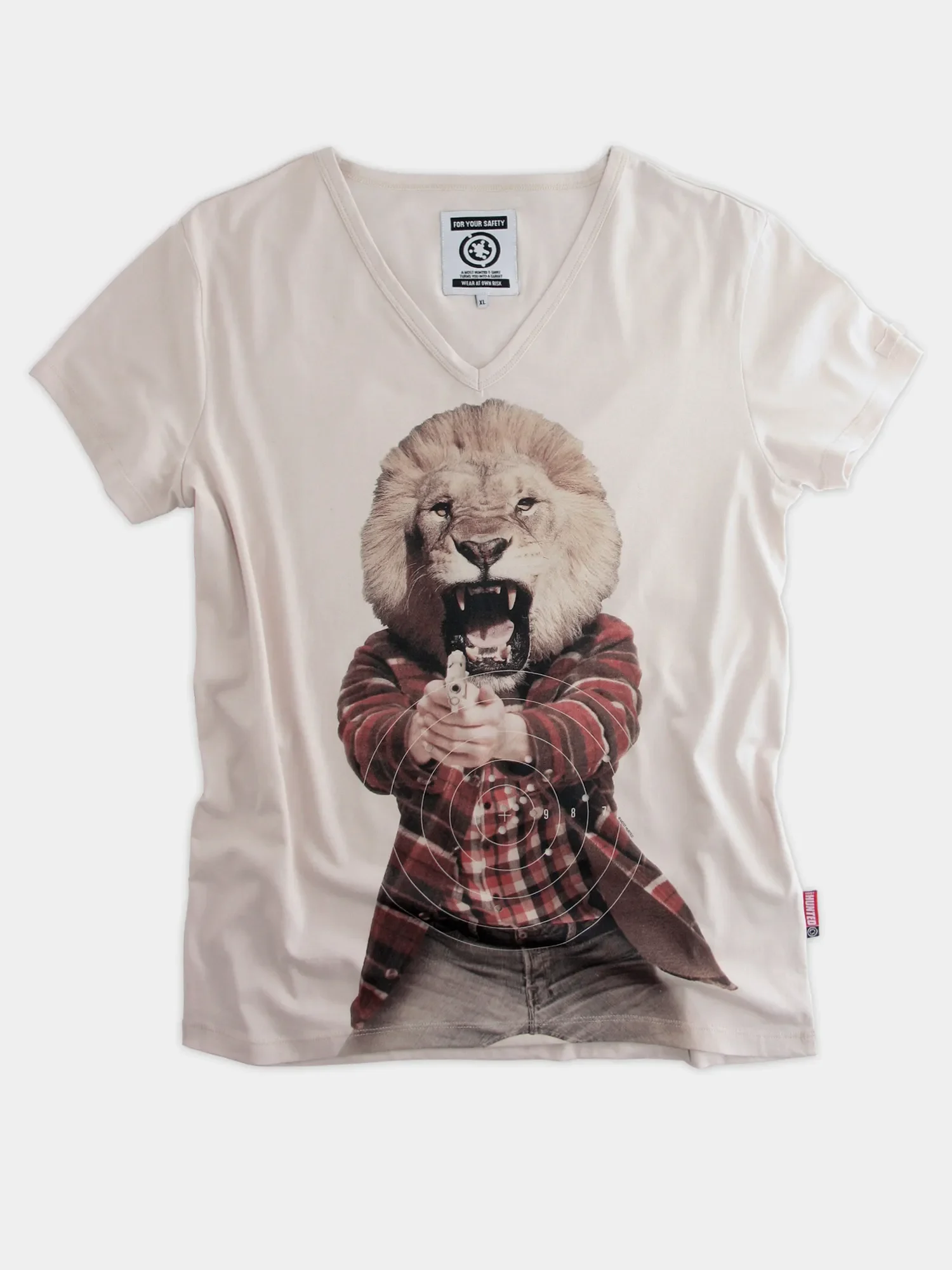 heren t-shirt leeuw beige