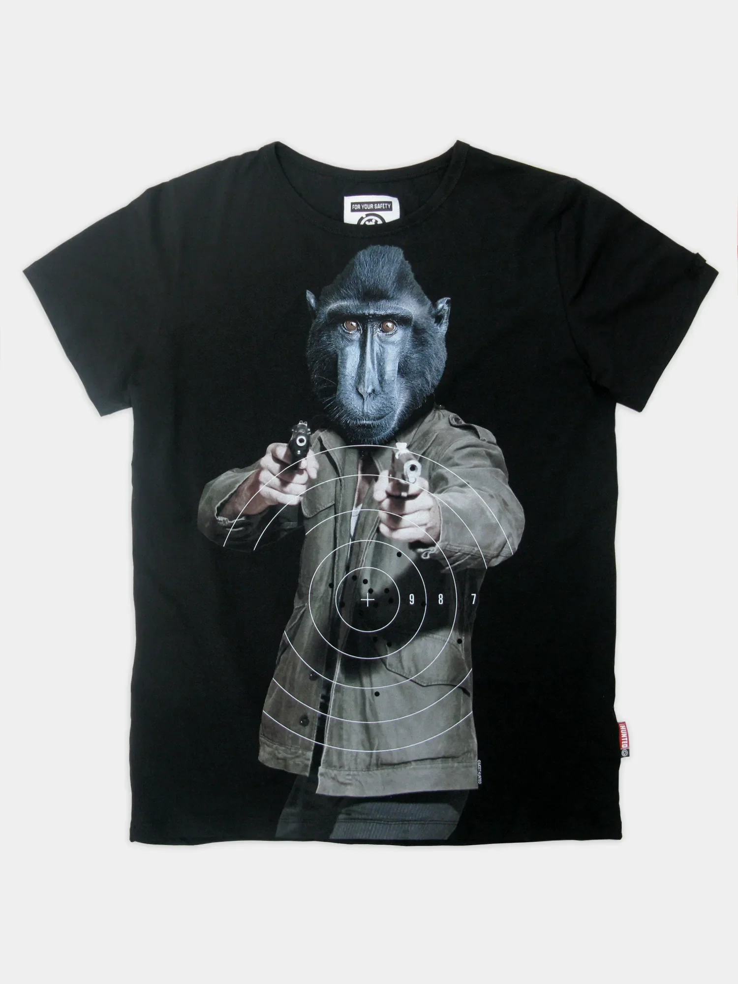 heren t-shirt macaque zwart