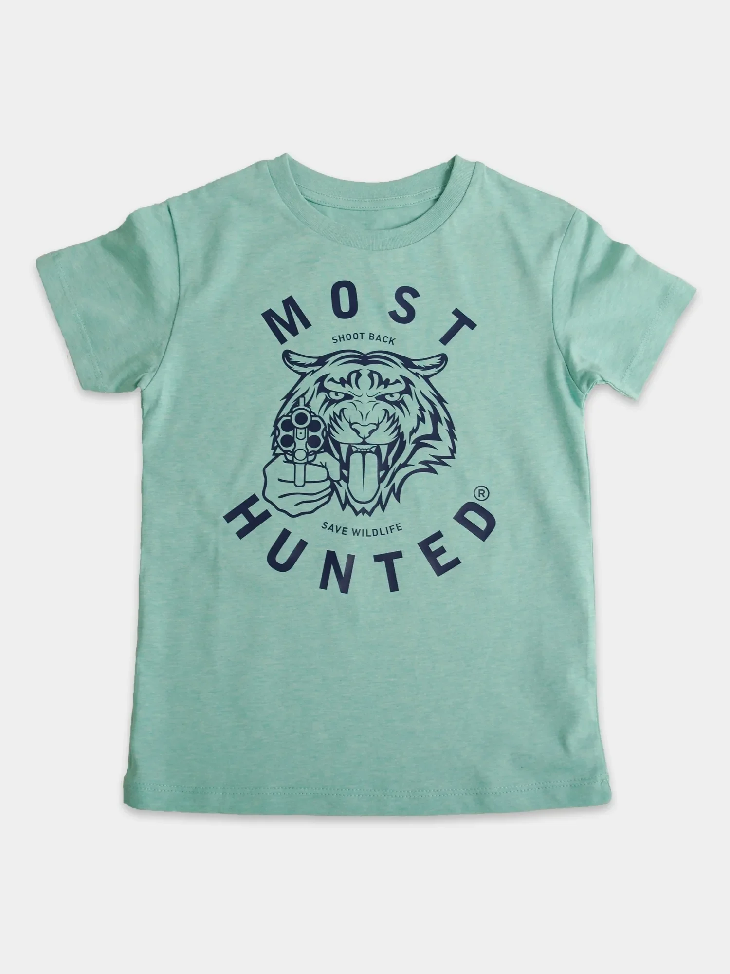 jongens tijger t-shirt oceaan groen navy