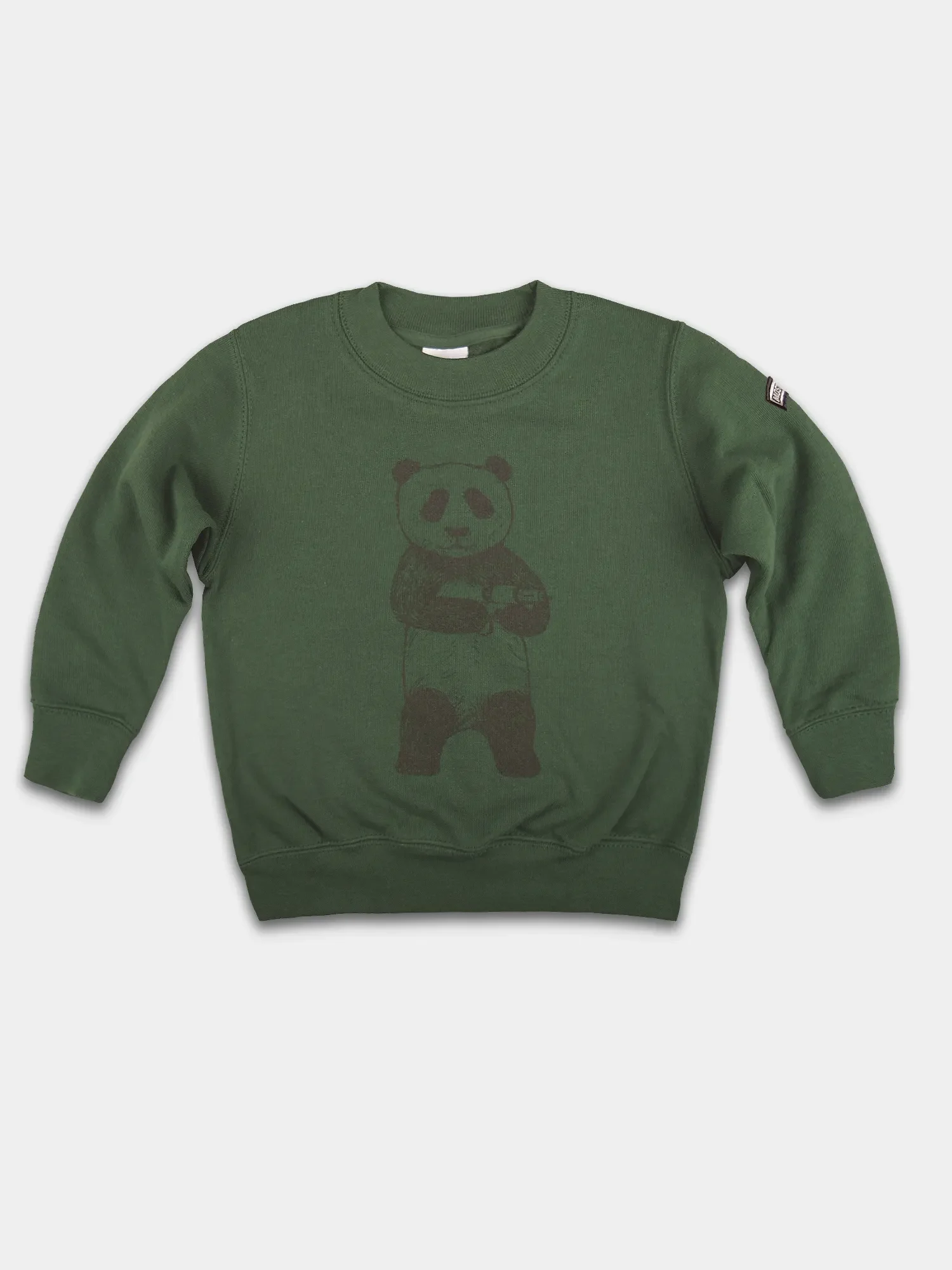 kids panda sweater groen