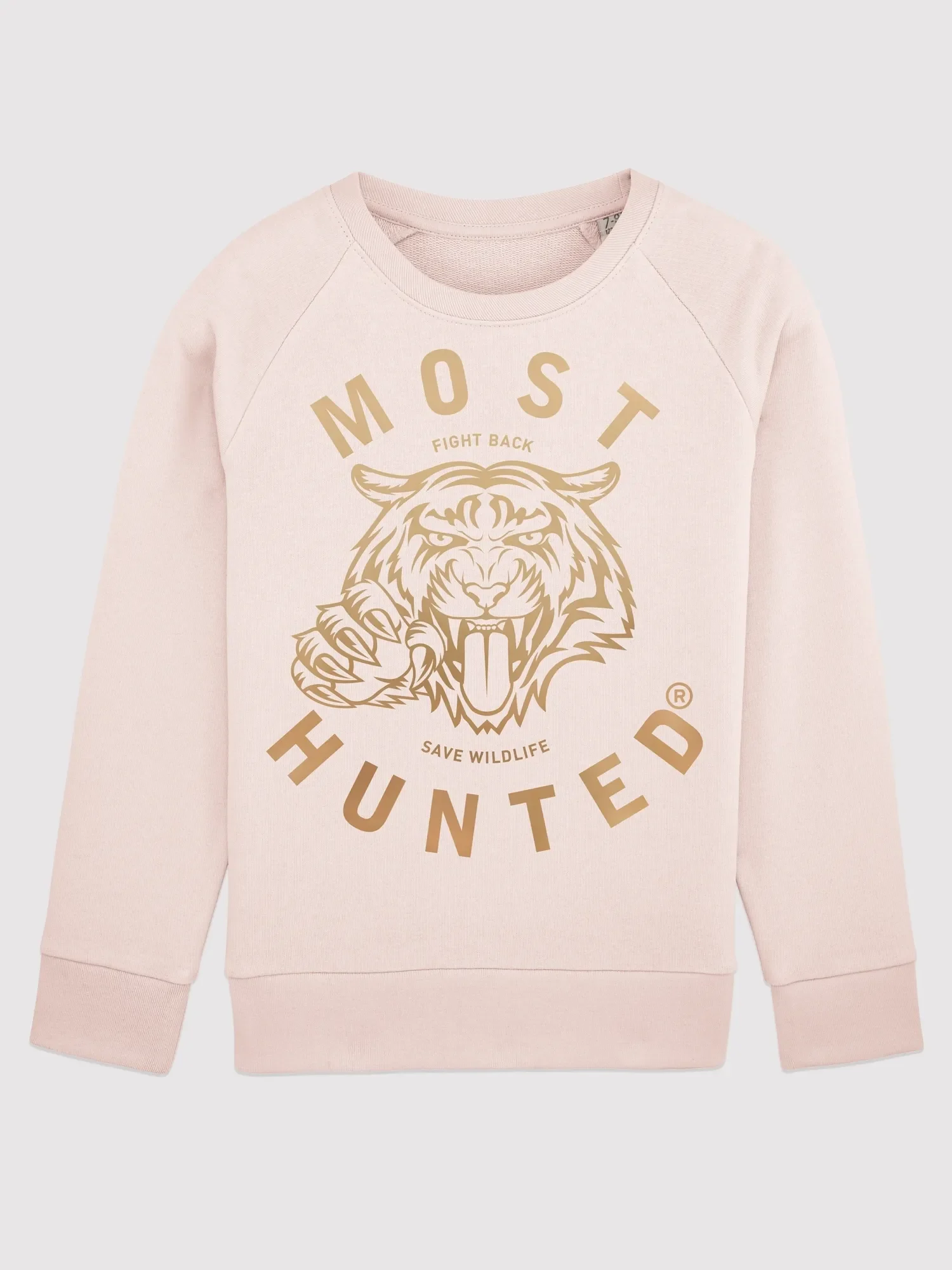 kids sweater klauw licht roze goud