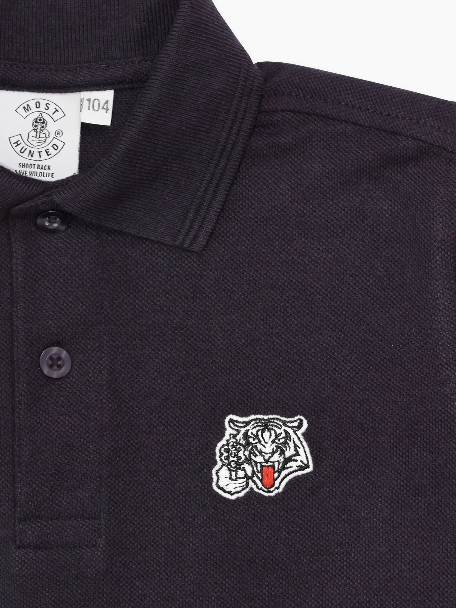kids polo zwart close up