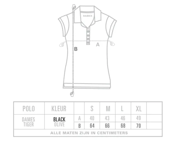 maattabel dames polo 