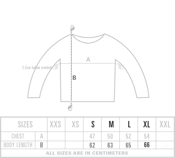 maattabel dames sweater wijde hals