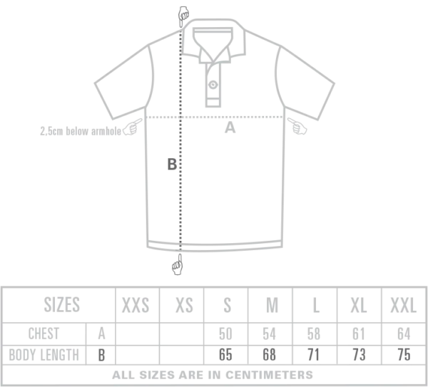 maattabel heren polo