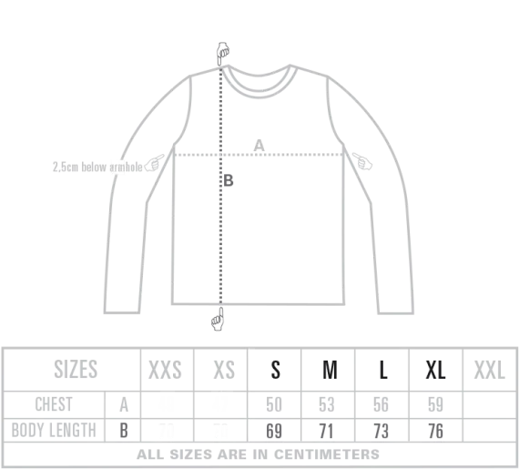 maattabel longsleeve tijger t-shirt