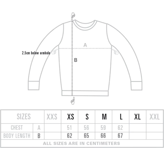 Oversized Sweater Size Chart