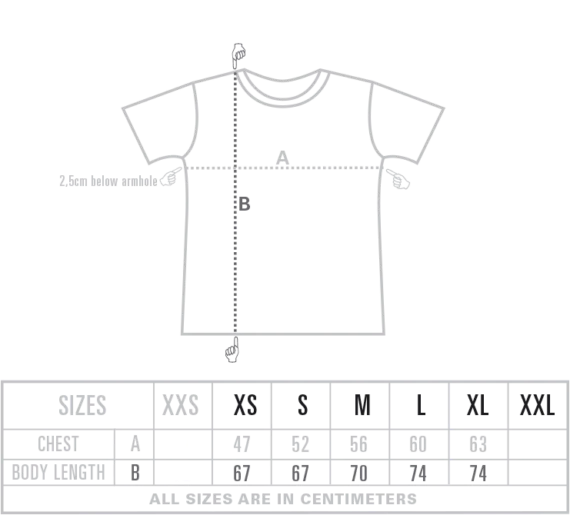 maattabel t-shirt neushoorn