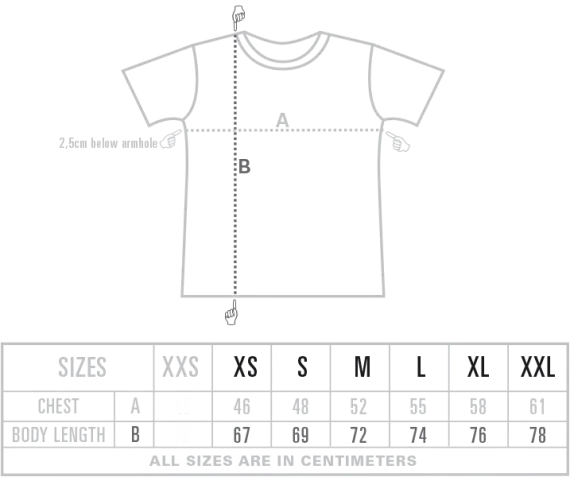 Size chart t-shirt target rhino