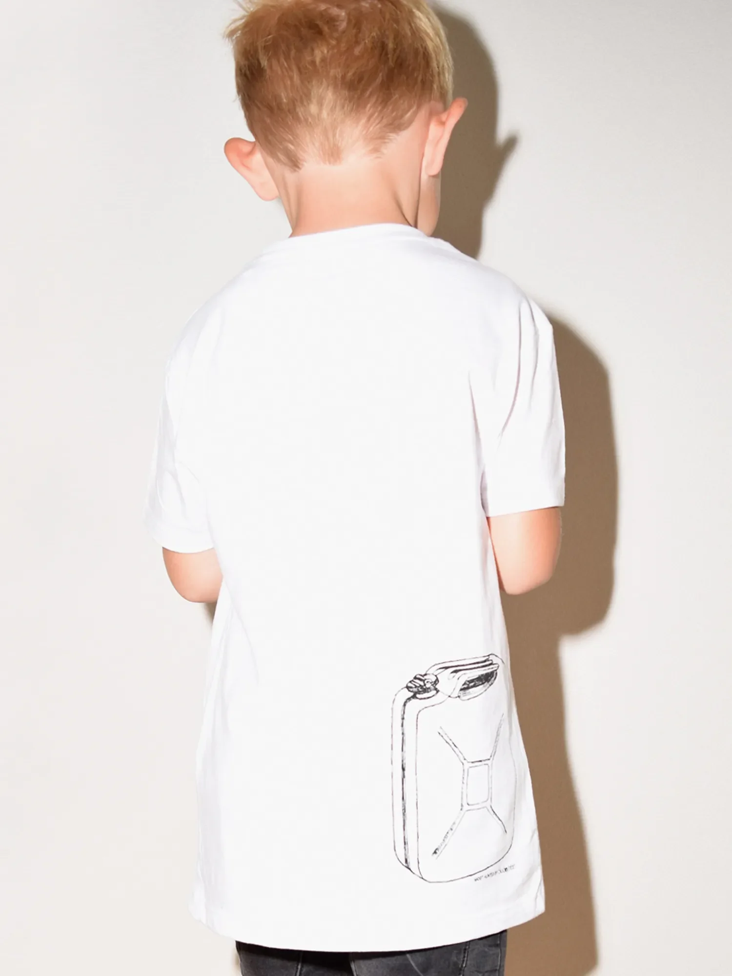 jongens splash panda t-shirt wit zwart