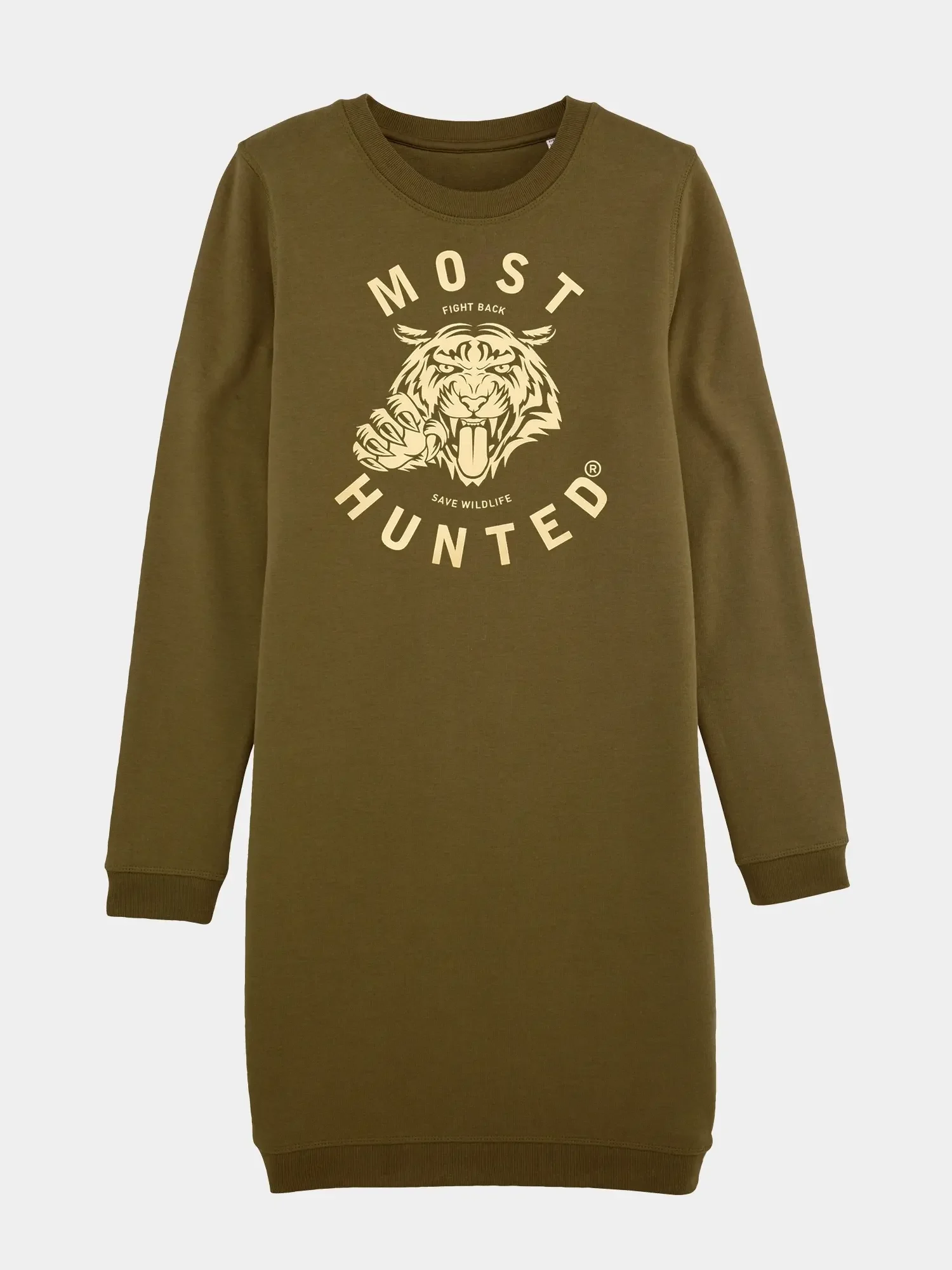 dames sweatjurk legergroen