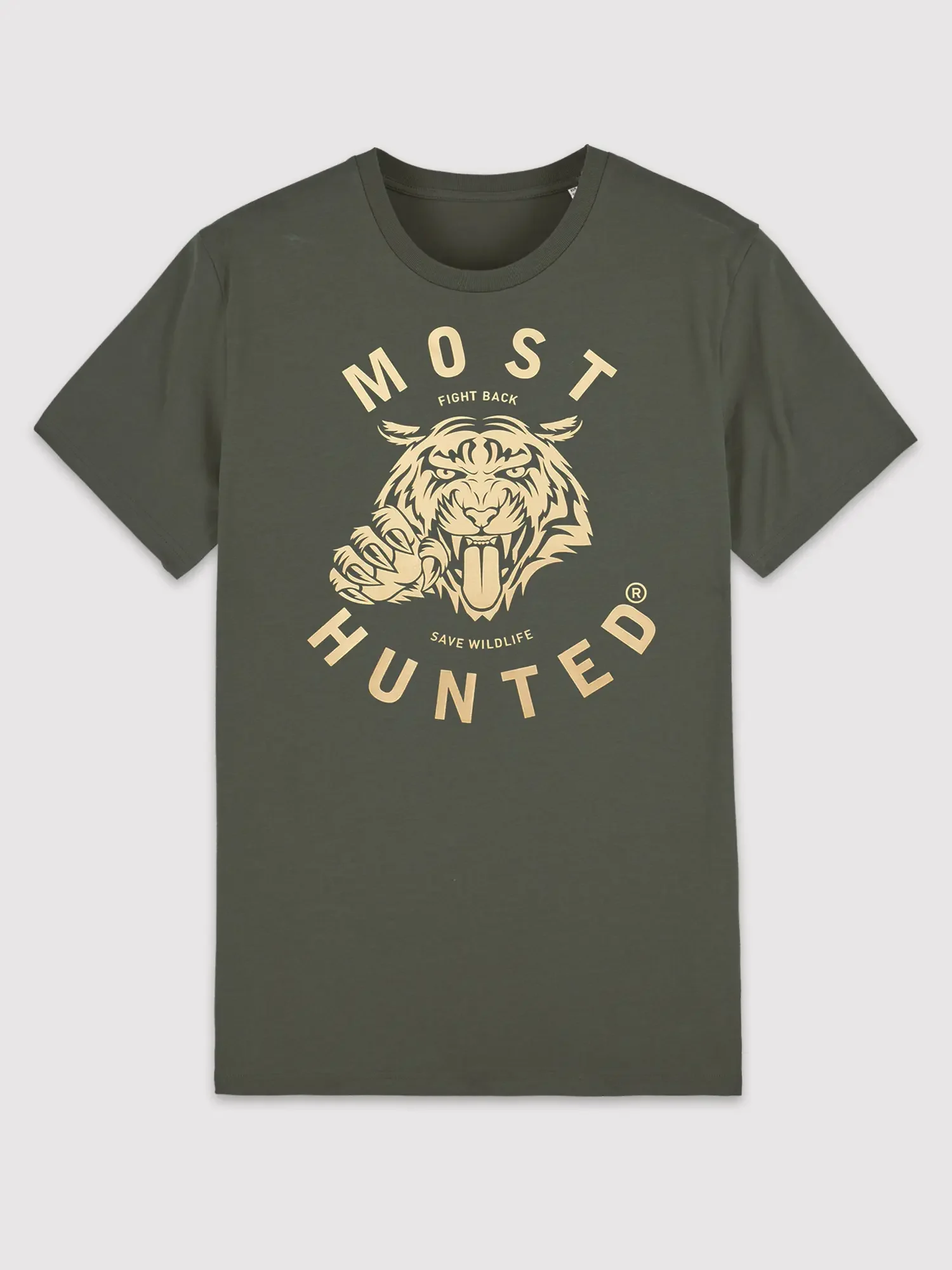 unisex tijger t-shirt leger groen