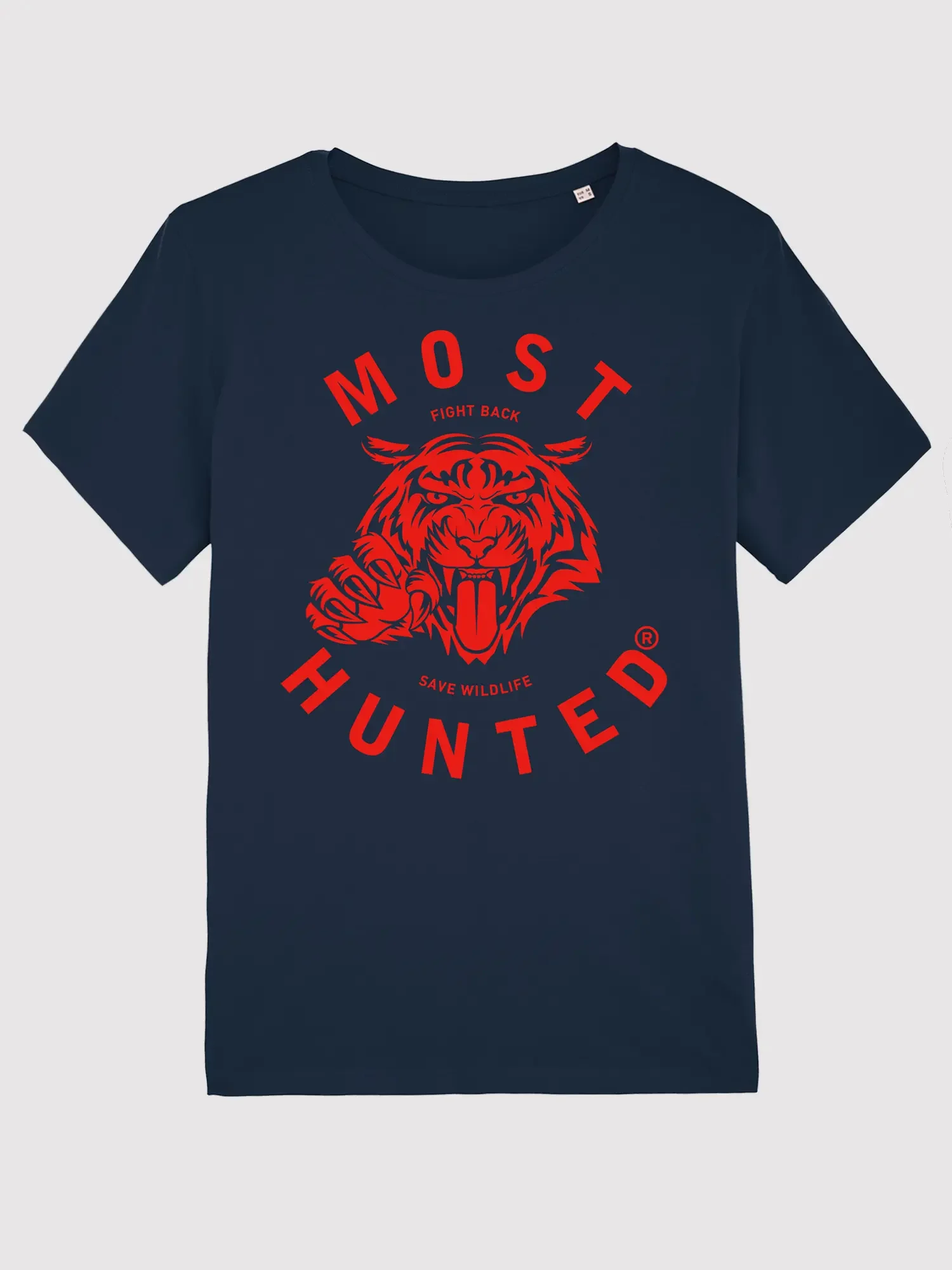 unisex tijger t-shirt navy