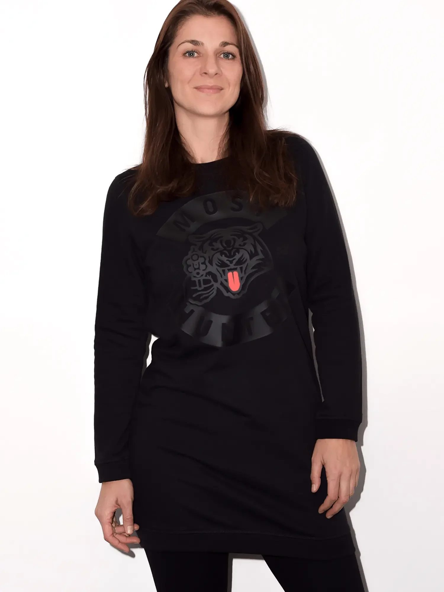 dames sweatjurk zwart