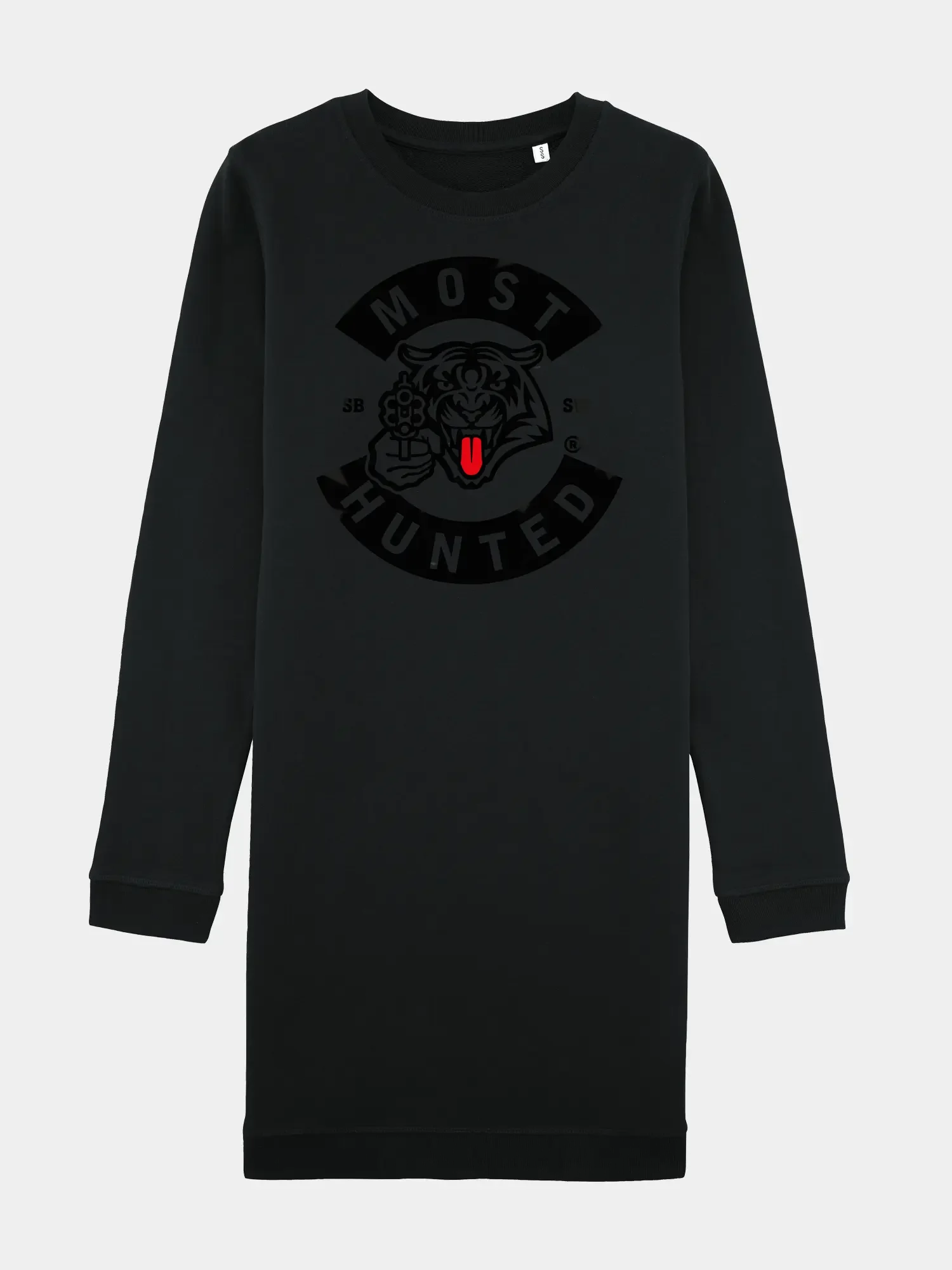 dames sweatjurk zwart