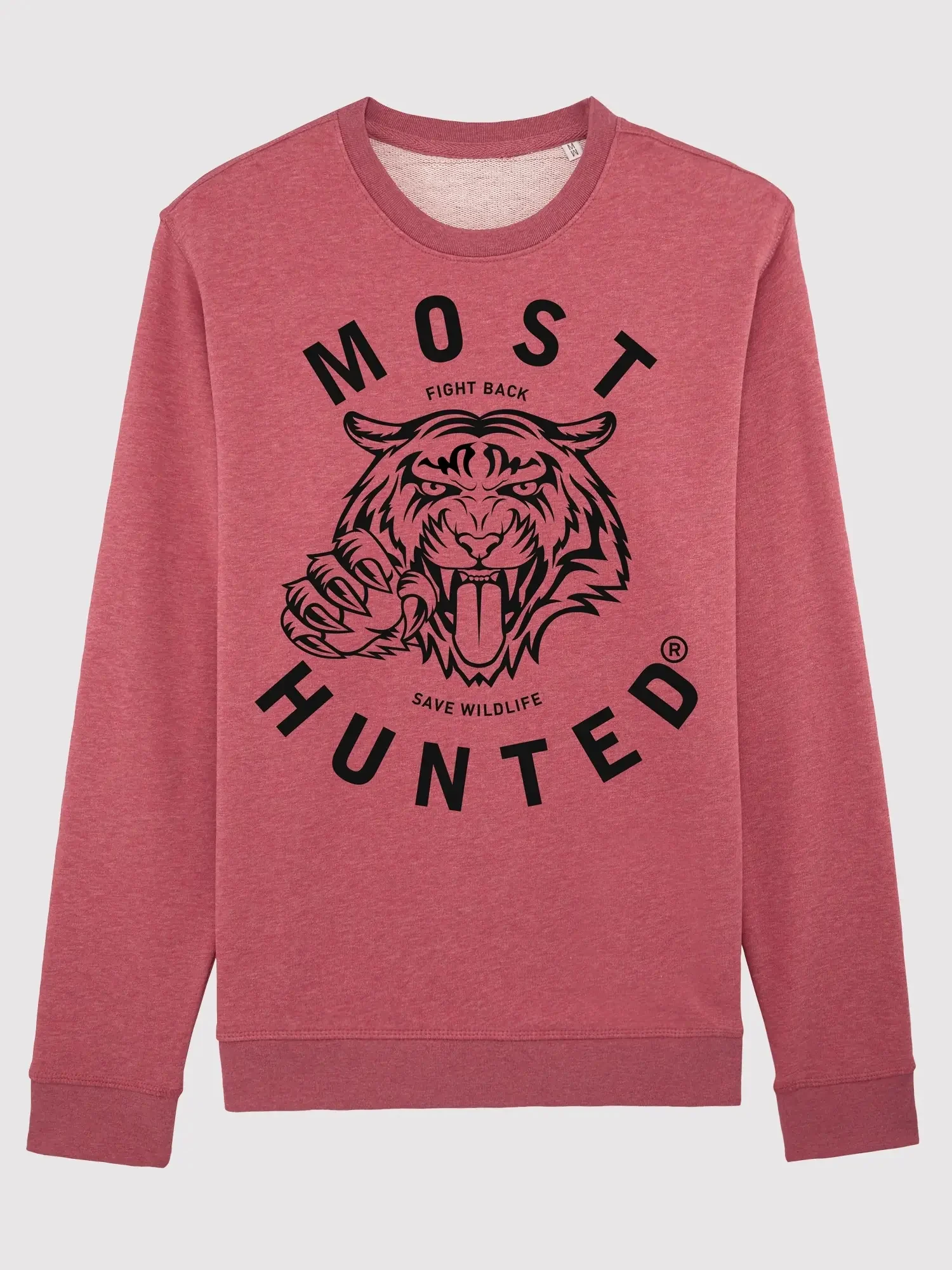 unisex tijger sweater cranberry zwart