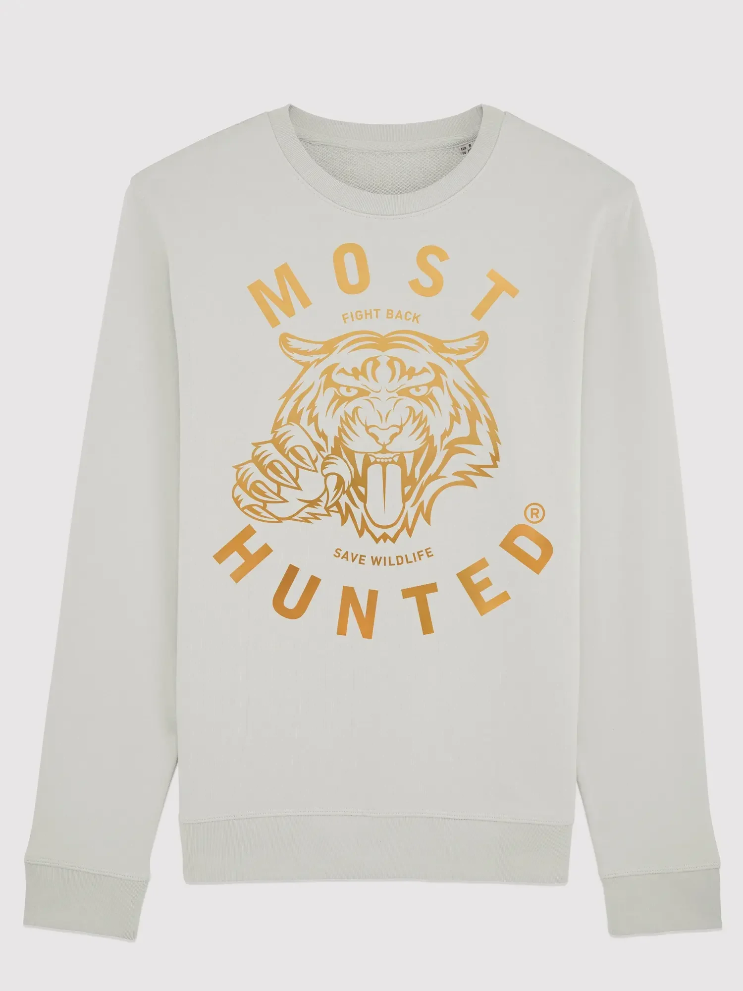 unisex tijger sweater licht groen goud