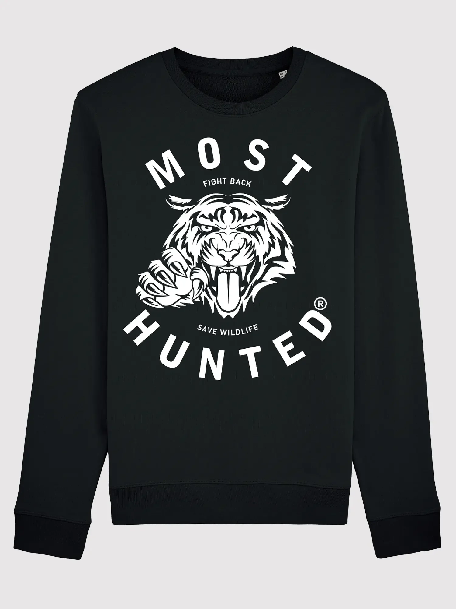 unisex tijger sweater zwart wit