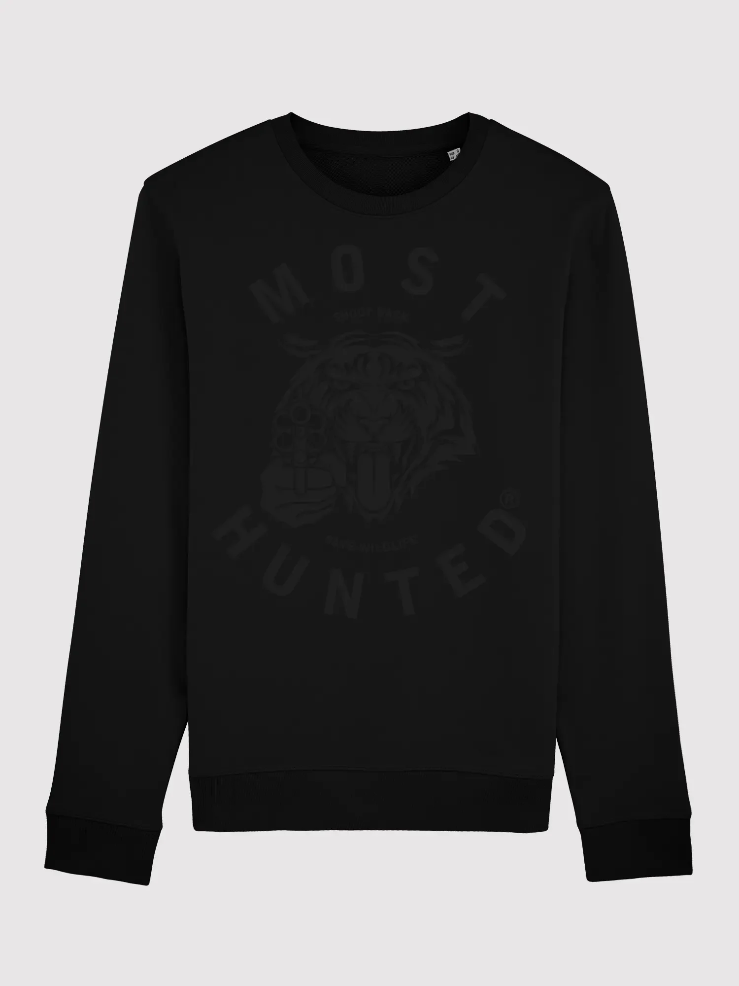 unisex tijger sweater zwart zwart