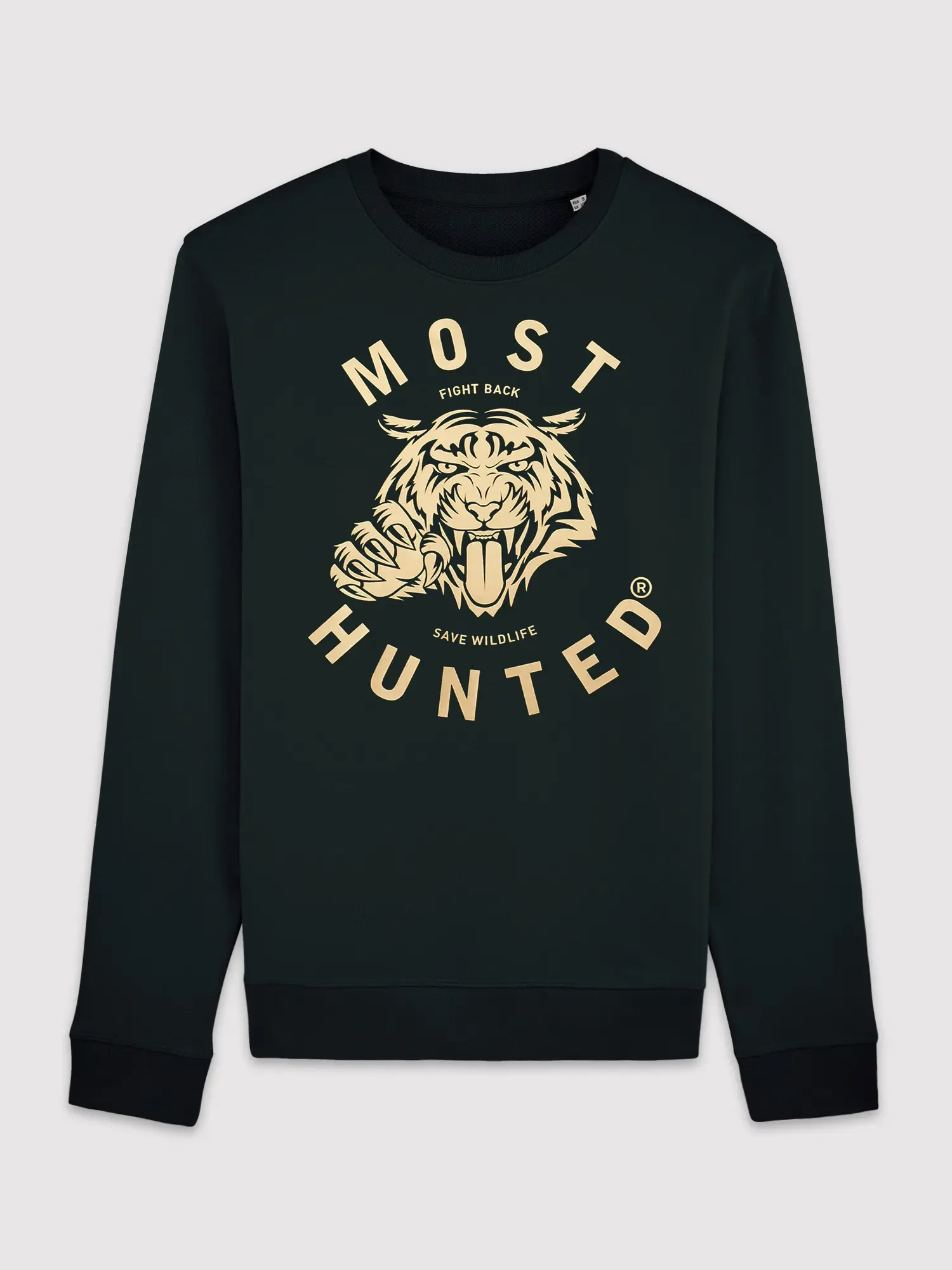 unisex tijger klauw sweater zwart goud