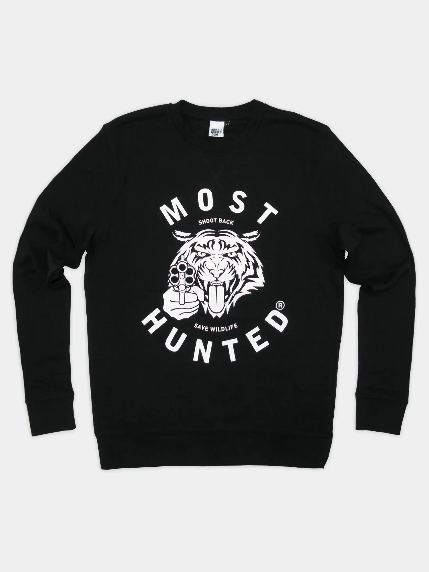 unisex tijger sweater zwart wit